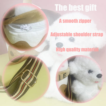 Xerun Cute Dog Stuffed Animals?Premium Plush Puppy Stuffed Animal With Backpack 10 Inch Stuffed Dog And Bag Gift For Kids(Color:
