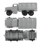 TimMee Plastic Army Men Trucks - Gray M34 Deuce and a Half Cargo Vehicles US Made