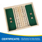 Gothink Wooden Shut The Box Game - Dice Game For 2 Player, Board Game, Classics Tabletop Version With 4Pcs Dices, Popular Pub Bo