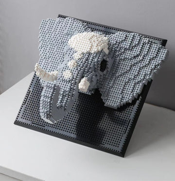 Bdydt Wall Art Elephant Building Blocks Set; A Wall Decor Set For Adults Who Love Creative Hobbies(1625 Pieces) Toys Gifts For K
