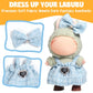 AICase for Labubu Clothes/for Labubu Outfits Clothes Set for 17cm Lububu Doll 2 Piece Set enhanced elegant Chic Dress Clothing for LA BUBU  Girls Stylish Adorable Dolls Clothes Accessories (No Doll)_2
