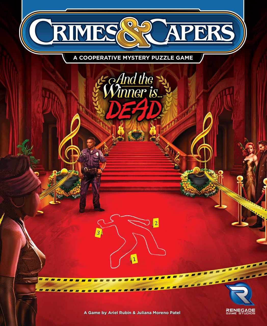 Renegade Game Studios Crimes & Capers And The Winner Is. Dead, 4-6 Players, Ages 14+,Playing Time 90 Minutes