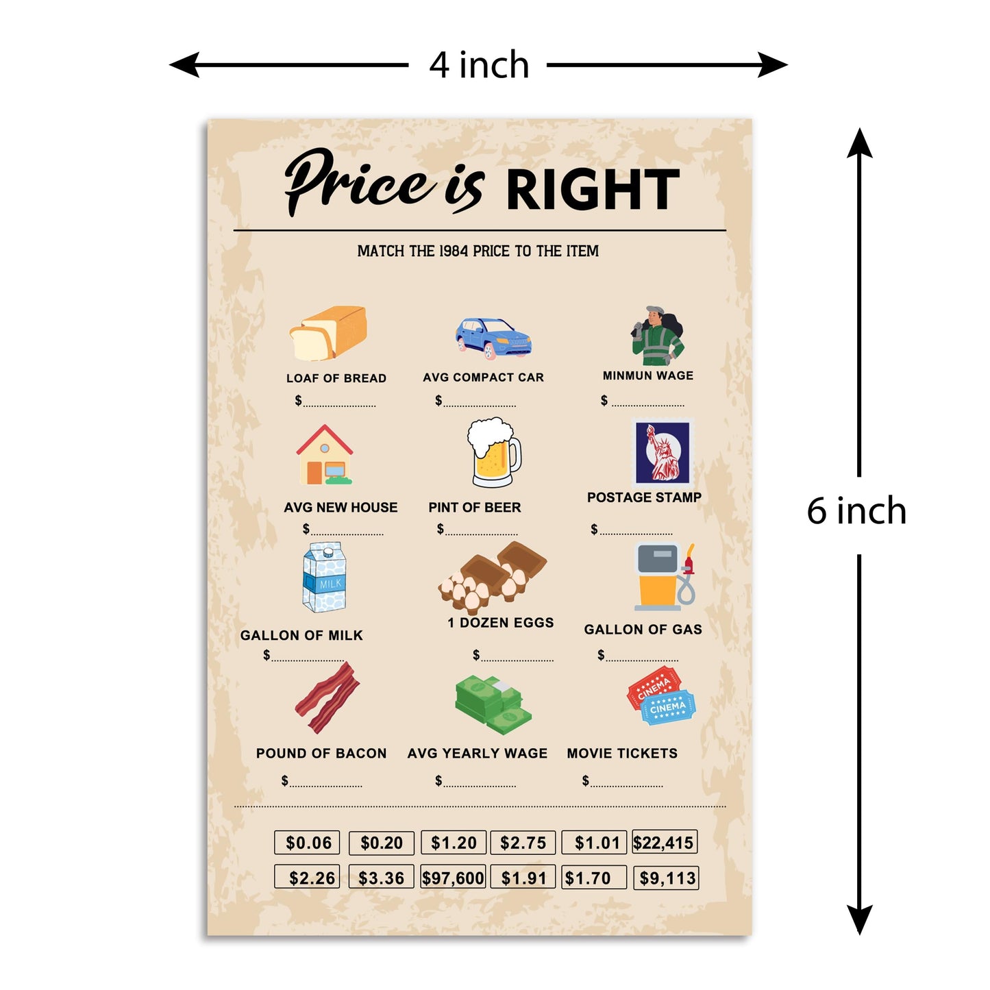 40Th Birthday Party Games, Price Is Right Games, Birthday Party Supplies For Adults, Fun 1984S Party Game,Pack Of 30 Cards
