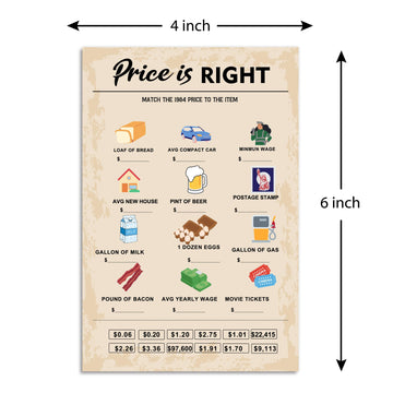 40Th Birthday Party Games, Price Is Right Games, Birthday Party Supplies For Adults, Fun 1984S Party Game,Pack Of 30 Cards