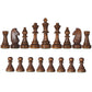 Vamslove Wooden Heavy Weighted Chess Pieces Only-3.8'' King-Extra 2 Queens-34 Wood Tournament Chessmen For Chess Set,Velvet Storage Bags Included