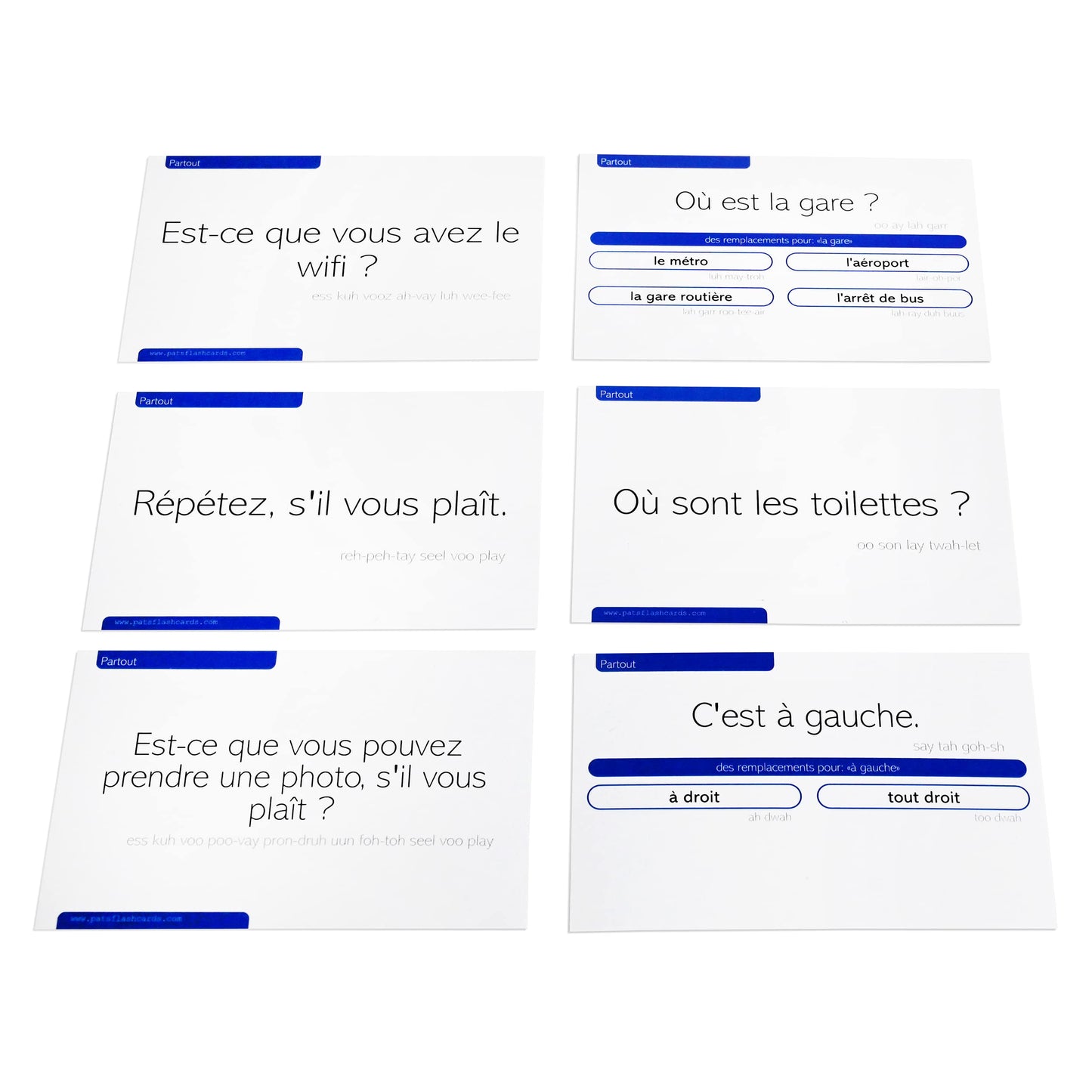Pat'S Flash Cards French Grammar, Pronunciations And Phrases Flash Cards (Travel Phrases)