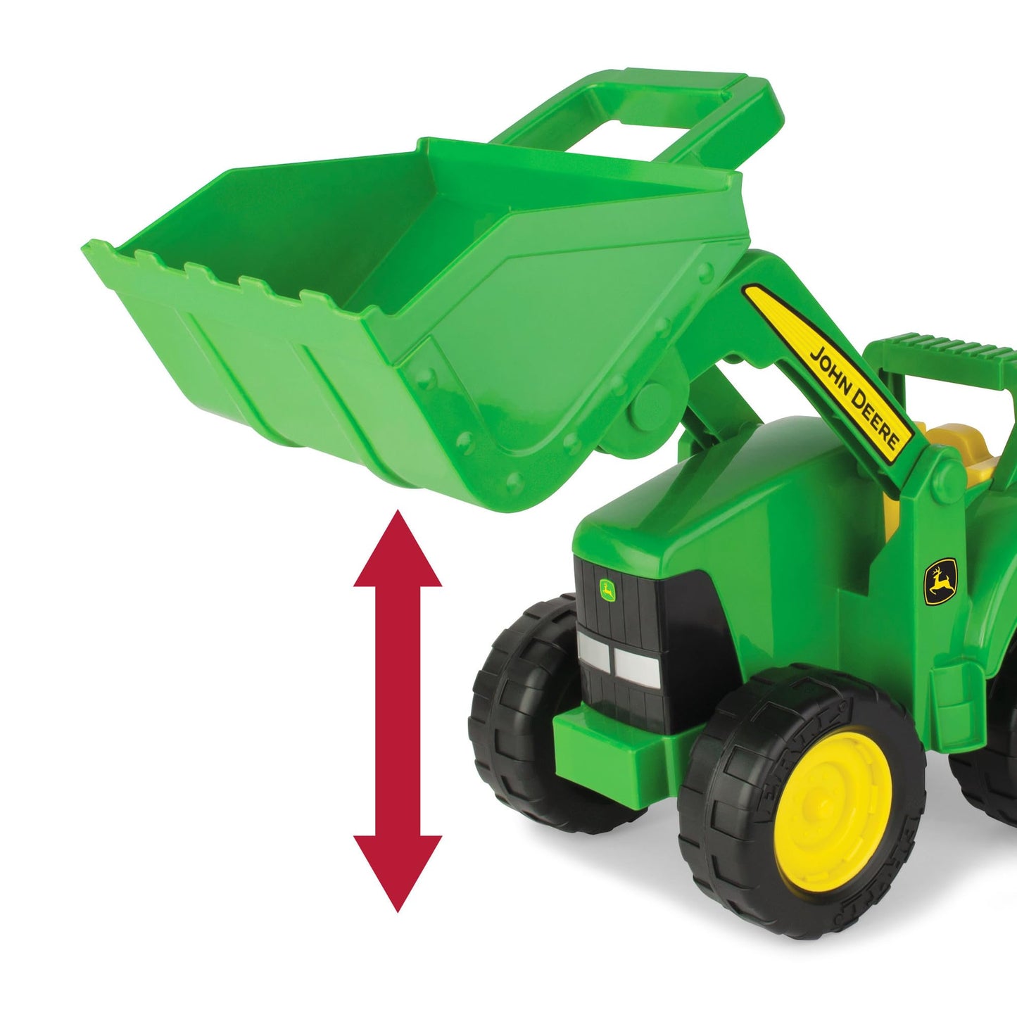 TOMY John Deere Big Scoop Tractor Toy - 15 Inch Plastic Loader - Multi Color - Ages 3+ - Model 46701