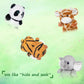 My Oli 5'' Forest Animal Plush Set - Panda, Elephant, Giraffe & Tiger Bundle For Kids & Babies (Pack Of 4)