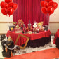 TONIFUL 30Pcs 18 Inch Round Balloons Large Red Round Shape Foil Ballons Big Red Round Helium Mylar Decorations for Birthday Wedd