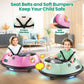 Hikole Bumper Car For Toddlers 1-3 With Remote Control, 12V 3-Speeds Electric Baby Ride On Bumper Car W/5-Point Harness, Flashin