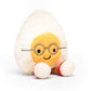 Jellycat Amuseables Boiled Egg Geek Stuffed Toy  Small 5.5 inches - Food Plush - Fun Gift Idea