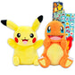 Pokemon Plushie 2 Pack - Bundle with 2 Plush 8 Figures Featuring Pikachu and Charmander Plus Bookmark, Stickers | Pokemon Stuffe