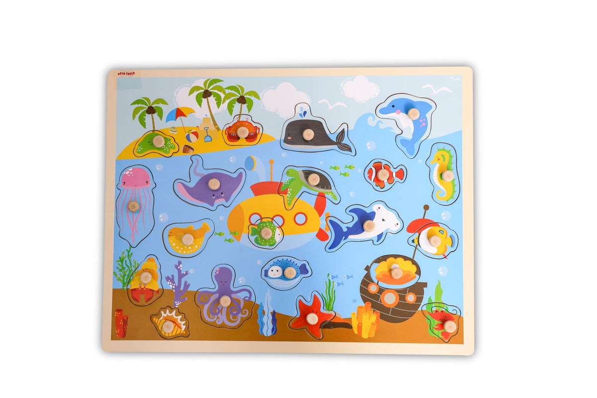 Open Ended Giant Peg Puzzle  Sea Animals