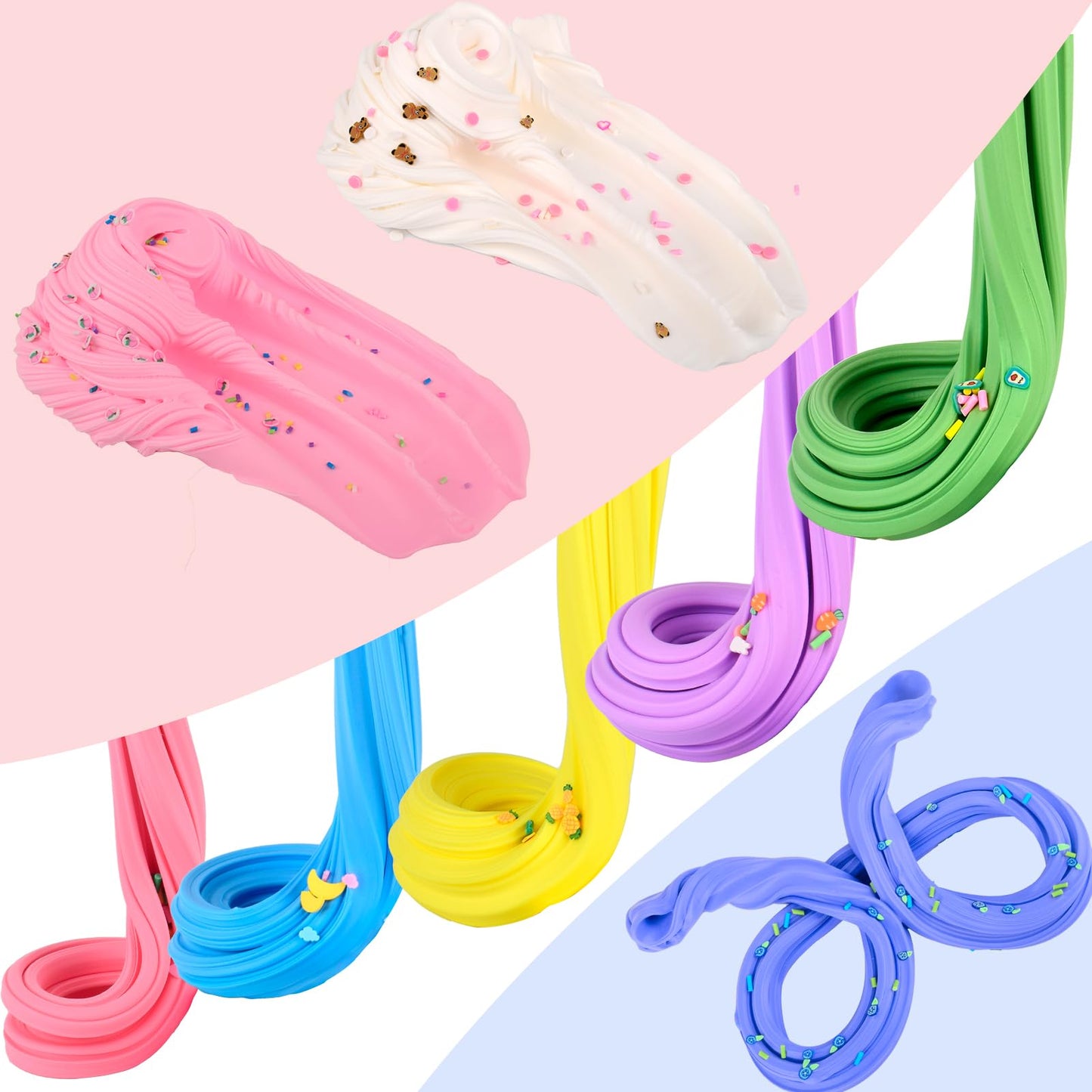 WUHUANIU 15 Pack Mini Slime  Butter Slime Party Favors  Soft Non-Sticky and Stretchy Slime Kit for Classroom Prizes  Christmas Stocking Stuffers  Goodie Bag Stuffers for Kids Boys Girls  N001 N002