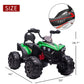 OTTARO Ride on ATV 2 Seater, 12V 4 Wheeler Electric Quad for Kids 3-8 w/ 17 Length Seat, LED Lights, 2 Speeds, Soft Braking, Rea