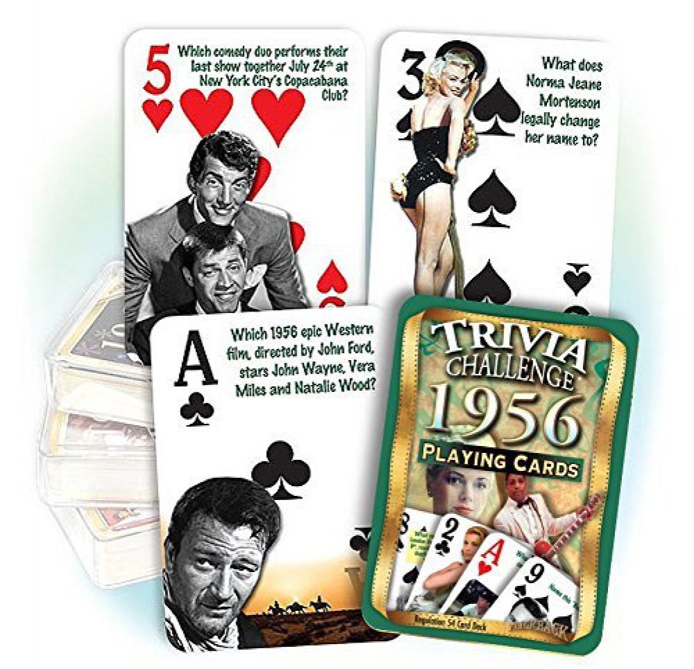 Flickback 1956 Trivia Playing Cards: Birthday Gift