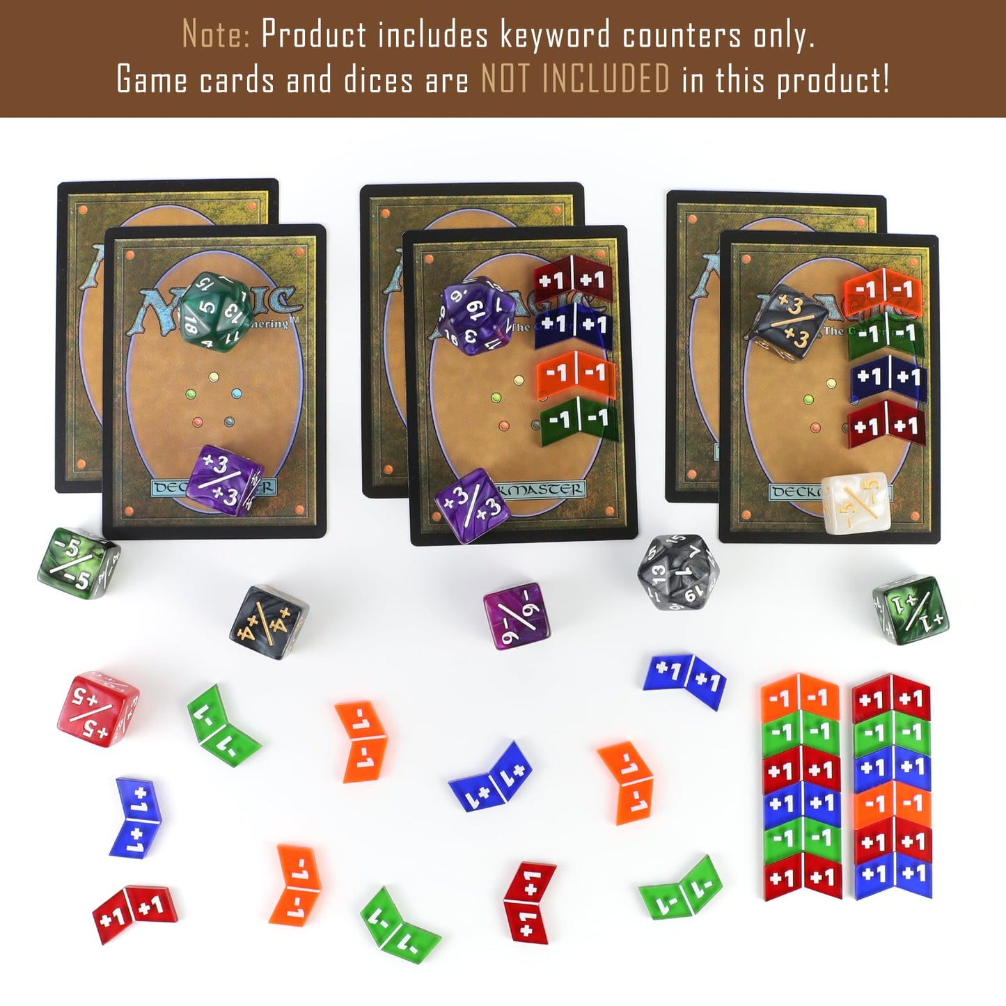 40Pcs Colorful Mtg Life Counter Tokens, Magic Plus 1 Counters Token Creature Stats Or Loyalty Counters For Mtg Ccg Card Gaming A