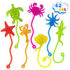 42Pcs Sticky Hands Bulk Ocean Animal Party Favors For Kids Stretchy Sticky Hand Fidget Toys Goodie Bag Stuffers Treasure Box Toys For Classroom Prizes Birthday Party Supplies Easter Basket Stuffers