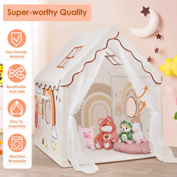 Kids Tent Animals Toddler Tent For Boys Girls,Large And Foldable Kids Playhouse With Windows, Portable And Lightweight Play Tent