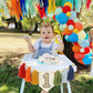 Ereniko Handmade Rainbow 1st Birthday High Chair Banner Party Decoration for Girl Baby Wall Hangings Decorative Happy One Birthd