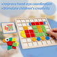 Zycolo Montessori Tangram Educational, Geometric Shapes Puzzle Toys with 120Pcs Wooden Puzzle Blocks and 20Pcs Cards, Colorful P