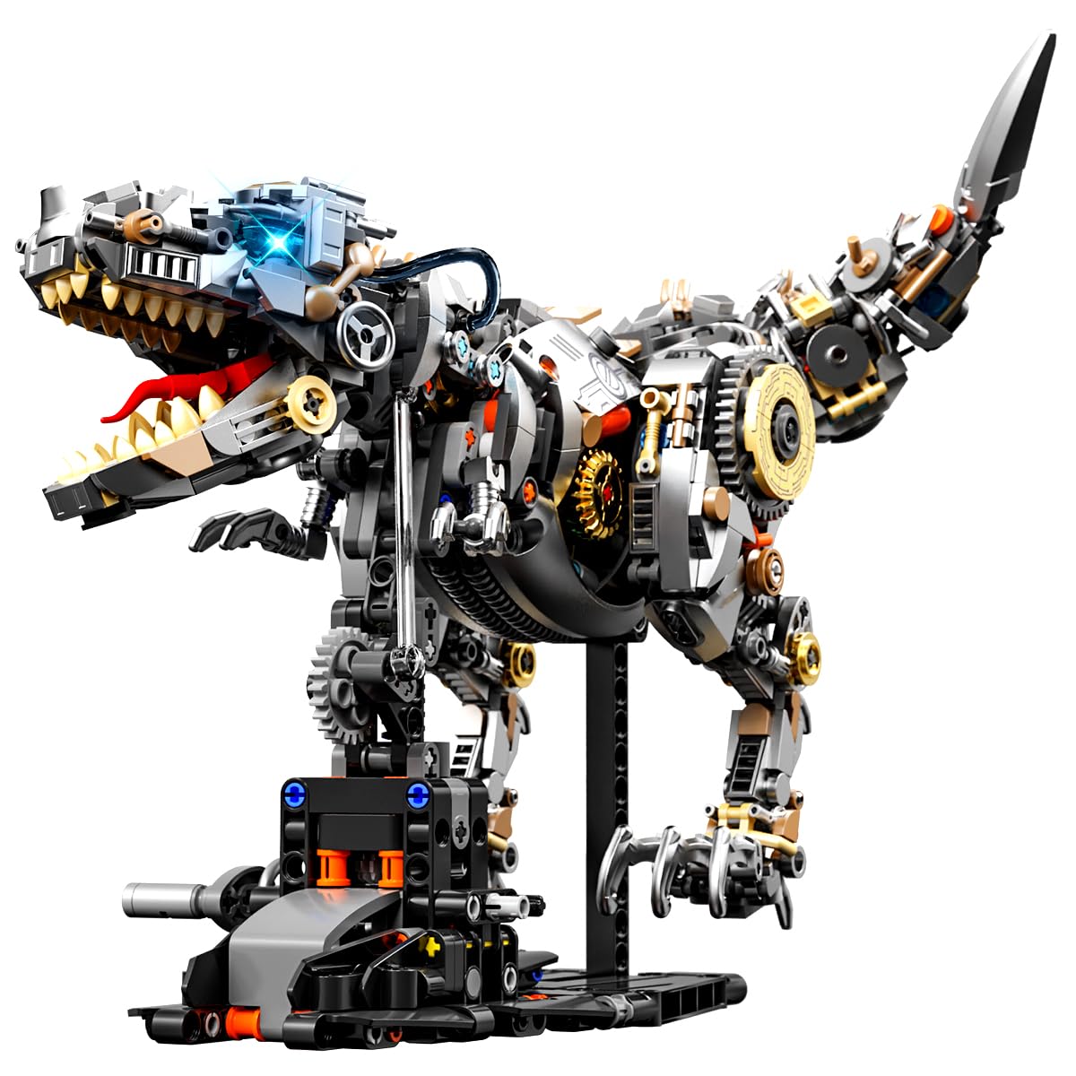 Mechanical Dinosaur T-Rex Building Set with Light- Compatible with Lego Sets mature-themed  Birthday Gift Set for Boys  mature-themeds (1268 Pcs)