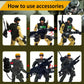 Baimiby Army Men Action Figure  Soldiers Toy for Boys Age 4-7  6 Pcs Special Force Action Figure with  Military Soldier Playset Army Toy Set for Boys 3+