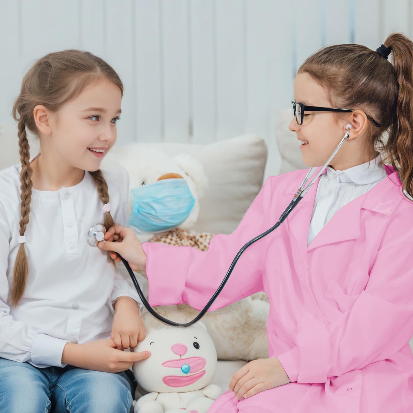 COTATERO Doctor Lab Coat for Kids with Accessories,Scientist Role Play Career Day Costume for Boys Girls for Boys Girls Age 3-12