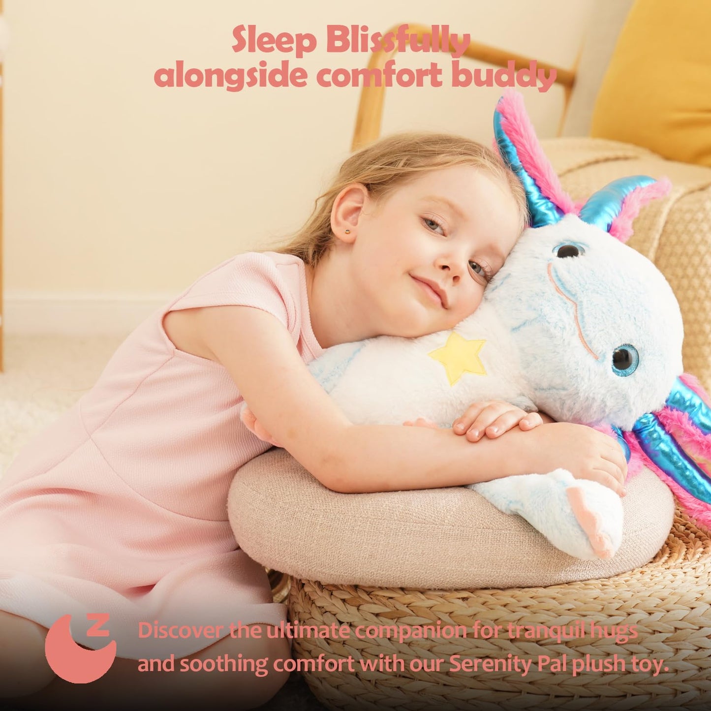 Micling Weighted Stuffed Animal - 4.5 lbs Blue Axolotl Plush for Sensory Needs, Autism & Anxiety Relief