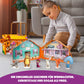 LUPPA Masha and The Bear Playset House - Premium 6-Piece Figurine Set in Tin Lunchbox, Easy to Carry, Collectors' Delight
