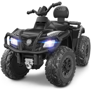 Elemara 24V 2 Seater Ride On Atv For Big Kids,Kid 4 Wheeler Quad Ride On Toy, 5Mph Max Speed,400W Motor,Electric Atv For Kids,Bl