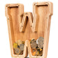 Summidate Wooden Letter Piggy Bank| Piggy Bank For Boys Girls Toddler| Alphabet W Money Bank| Coin Bank Birthday Gift For Kids|2024 Graduation Money Box (W)