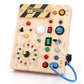 Busy Board ?Plus Version? with 23 LED Light Montessori Toy for 1+ Year Old Engaging Sensory Board for Fine Motor Skills Gifts & Travel Toys for Toddlers 1-3