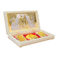 ARNAVIRA Radha Krishna Gold Plated Photo Frame with Charan Paduka Pocket Temple for Diwali Gift,House Warming Gifts Return Gift