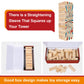 Gothink Tumble Tower Game For Kids And Adults, 54Pcs Wooden Board Stacking Game For Family Game Night Classic Game, Standard Size