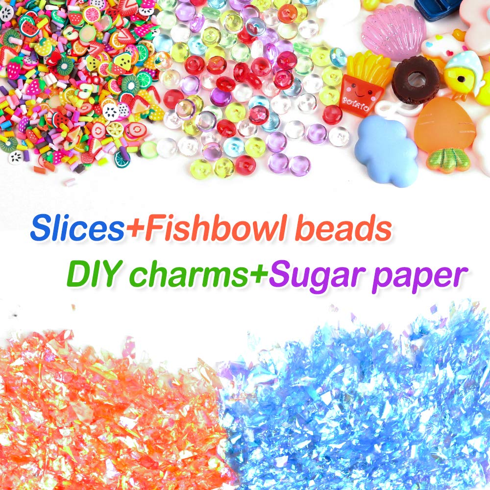 Slime Supplies Kit, 162 Pack Add Ins Slime Kit For Kids Girls Slime Making, Including Foam Balls, Glitter, Fishbowl Beads, Charms, Clear Containers By Winlip