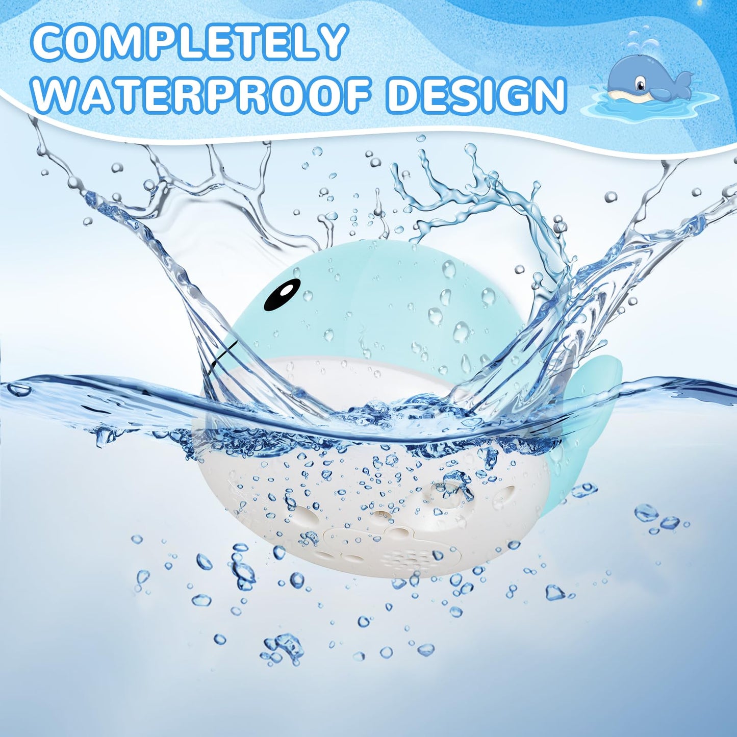 ?2025 Upgraded?Gigilli Baby Boy Whale Bath Toy - Easy Charging Bath Toys For Kids Ages 1-3 Light Up Bath Fountain Toy 6-12-18 Months Toddler Bath Toy Sprinkler Baby Easter Gifts Easter Basket Stuffers