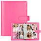 A5 Kpop Photocard Binder  PU Leather 6-Ring Album with Magnetic Closure  Includes 30 Pack 4-Pocket Pages for 240 Cards  Card Holder for Trading and Collectible Cards (Rose)