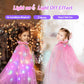 Meland Princess Dress Up For Girls, Light Up Princess Cape With Crown, Dress Up Clothes Birthday Gift For Girls Toys 3-8