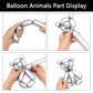 Silver Metallic 260Q Long Balloons 100 Pack Silver Modeling Long Magic Balloons Shiny Latex Diy Animal Balloon For Birthday Wedd