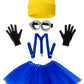 Wishten 5 Pcs Halloween Costume For Kids Girls,Goggles/Beanie/Tutu Skirt/Suspenders/Gloves Halloween Costume Accessories