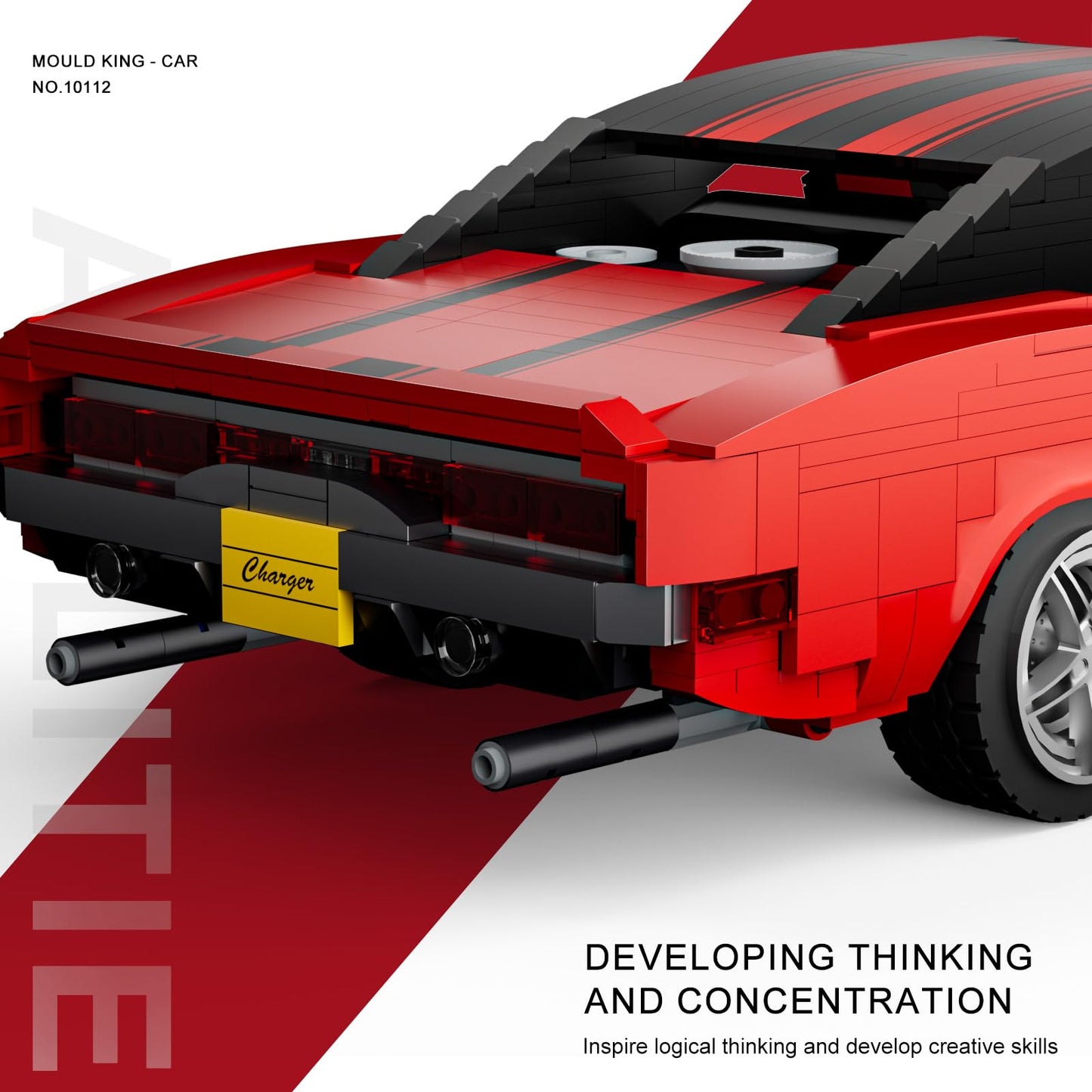 Mould King Car Building Sets, 1:12 Scale Sports Car Model, 10112 Collectible Speed Champion Cars Building Kits, Build And Display Car Set For Adults Boys Kids Aged 14+ (1869 Pieces)