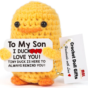Mbl Birthday Gifts For Son From Mom - I Duck Love You, Handmade Crochet Knitted Duck To My Son Birthday Graduation Stocking Stuf