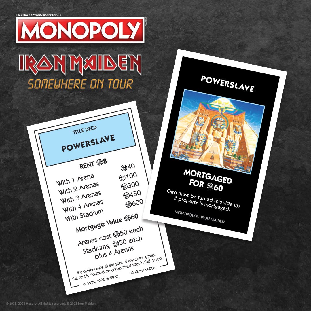 Monopoly Iron Maiden | Play As Bruce’S Lantern, Guitar Amp Stack, Nicko’S Drum Kit, And More | Officially Licensed Collectible Game Honoring British Classic Heavy Metal Icons