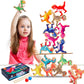 Aulege Wooden Stacking Dinosaur Toys, Dinosaur Building Blocks Set For Kids 4+ Years Old, Birthday Gift For Boys And Girls