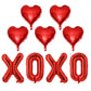 Red Xoxo Ballloons Red Heart Balloons Red Valentins Day Decorations Balloons For Valentines Day Bridal Shower Wedding Party Deco