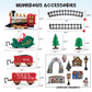 Train Toy For Toddler, Train Set Around For Christmas Tree, Electric Locomotive With Light & Sound, Tracks, Carriages, Ideal For Holiday Decoration, Gift For Boys Girls 3 Years Old & Up Kids Children