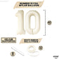 Katchon, Giant Cream 10 Balloon Number - 40 Inch | 10Th Birthday Decorations | Cream 10Th Birthday Balloons For 10 Birthday Decorations Cream | Cream Number 10 Balloons