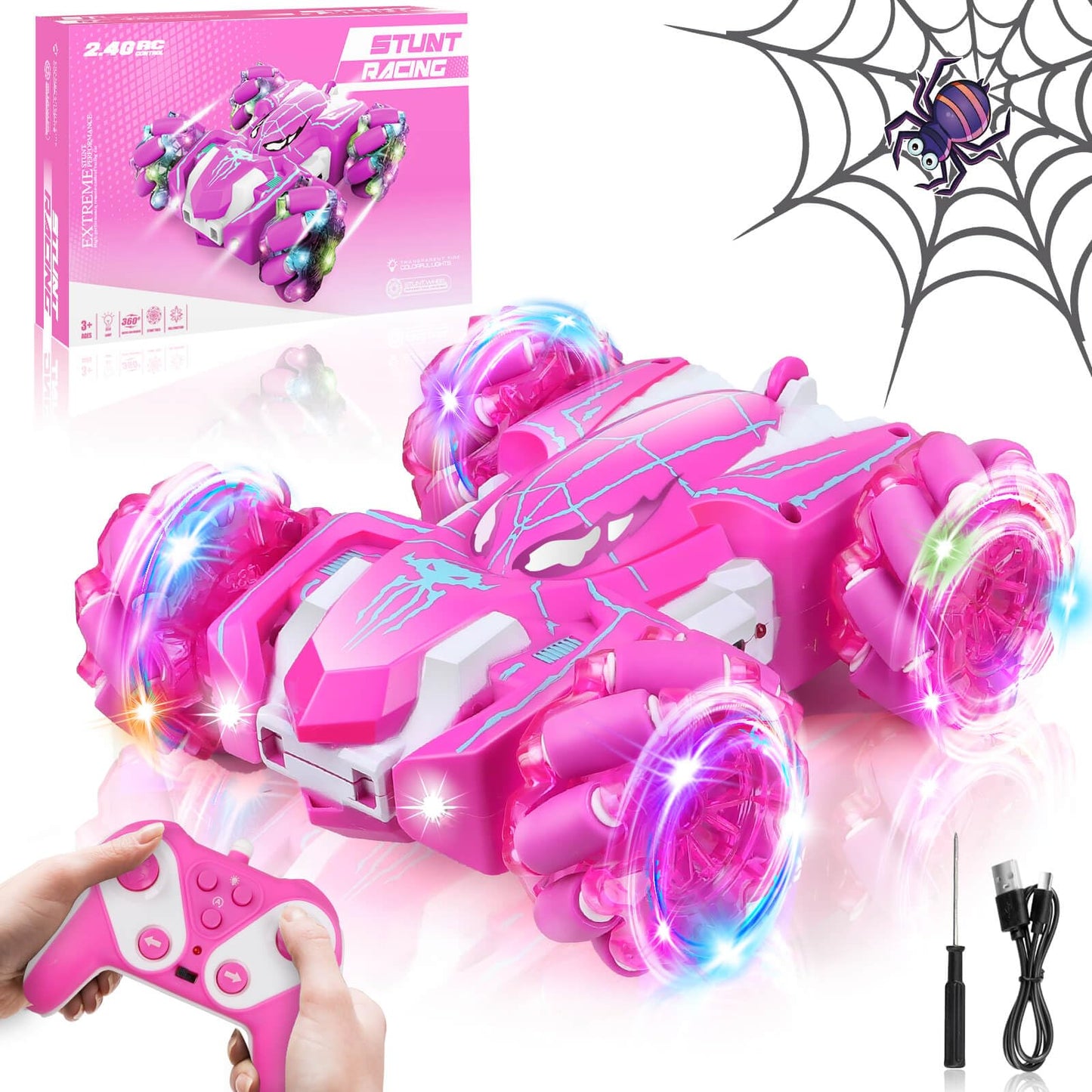 Dolanus Spider Remote Control Car, Rc Cars Kids Toys Girls 3-5, Toys For Ages 8-13, Gifts For 3 4 5 6 7 8 10 12 Year Old Girls K