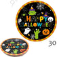 Serves 30 Complete Party Pack Cute Halloween Monsters And Ghosts 9' Dinner Paper Plates 7' Dessert Paper Plates 9 Oz Cups 3 Ply Napkins 2 Table Cover Banner Party Decorations Party Supplies
